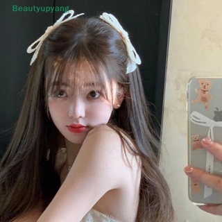 [Beautyupyang] กิ๊บติดผม ผ้าตาข่าย ประดับโบว์ สีดํา สีขาว สไตล์เกาหลี คลาสสิก ฤดูใบไม้ผลิ ฤดูร้อน อินเทรนด์ หวานแหวว สีชมพู เครื่องประดับผม สําหรับผู้หญิง