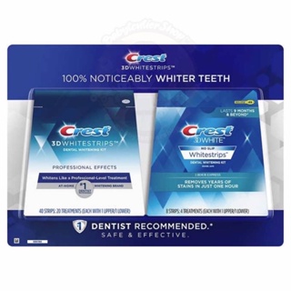 Crest 3D Whitestrips Professional Effects Teeth Whitening Strips Kits  สูตรเร่งด่วน 1 ชม. แผ่นฝอกฟันขาว(ของเเท้นำเข้า) -