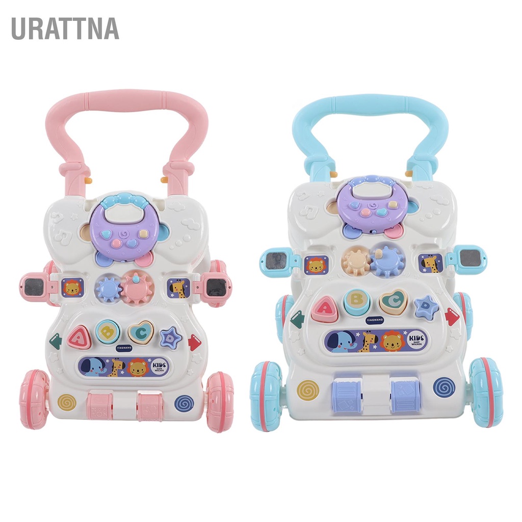 urattna-baby-walker-ที่จับสบายล้อควบคุมความเร็วป้องกันการพลิกคว่ำเด็กวัยหัดเดินยืนเดินเครื่องมือการเรียนรู้