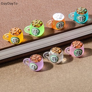 Daydayto ถ้วยเครื่องดื่มเรซิ่น รูปโบว์ สําหรับตกแต่งสมุดภาพ โทรศัพท์มือถือ 5 ชิ้น