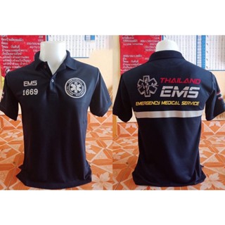 เสื้อกู้ชีพกู้ภัย โปโลงานสะท้อนแสง EMS/EMR/EMT สั่งได้ค่ะ