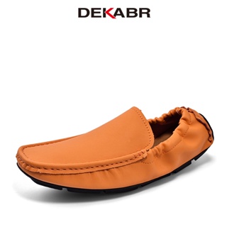 Dekabr รองเท้าโลฟเฟอร์ลําลอง หนังนิ่ม ส้นเตี้ย คุณภาพสูง แฟชั่นสําหรับผู้ชาย ไซซ์ 38-48