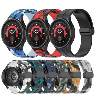 สายนาฬิกาข้อมือซิลิโคน หัวเข็มขัดแม่เหล็ก สําหรับ Samsung Watch 6 5 4 44 มม. 40 มม. Watch5 Pro 45 มม. Galaxy Watch4 Classic 42 มม. 46 มม.
