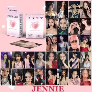 โปสการ์ดอัลบั้มรูปภาพ JENNIE Black-Pink สีดํา สีชมพู จํานวน 50 ชิ้น ต่อกล่อง