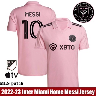 Yb 2022-2023 เสื้อยืดแขนสั้น พิมพ์ลาย Inter Miami CF Home Messi No.10 พลัสไซซ์