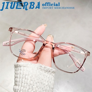 JIUERBA TR แว่นตาสายตาสั้น ป้องกันรังสียูวี UV400 แฟชั่นสไตล์เกาหลี สําหรับผู้ชาย และผู้หญิง