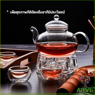 ARVE กาชงชา ทนต่ออุณหภูมิสูง กาน้ำชา แก้วคุณภาพสูง 400ml 600ml Glass teapot