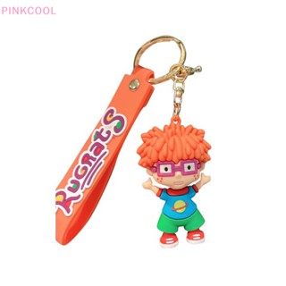 Pinkcool 1 ชิ้น อะนิเมะ Kawaii Rugrats ในปารีส จี้ พวงกุญแจรถ พวงกุญแจ ของเล่น ขายดี