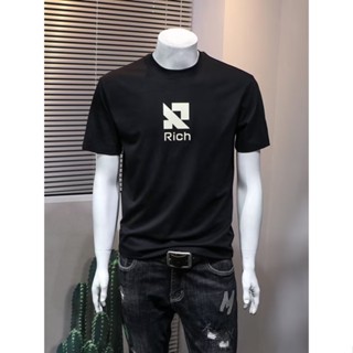 เสื้อยืดแขนสั้น ทรงหลวม แฟชั่นฤดูร้อน สไตล์สตรีท สําหรับผู้ชาย และนักเรียน 2023