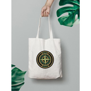 STONE ISLAND Apikae กระเป๋าผ้าแคนวาส ทรงโท้ท มีซิป สําหรับผู้ชาย และผู้หญิง U54N