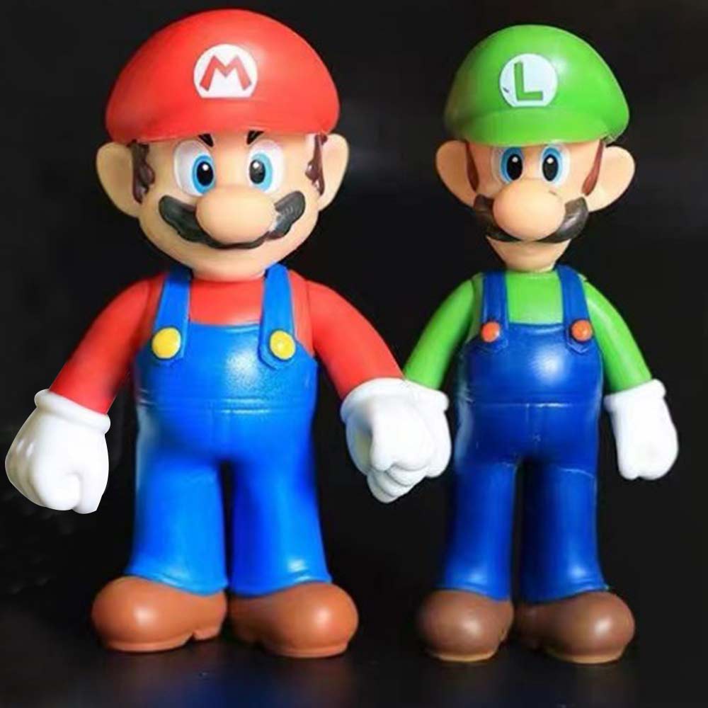 10cm-mario-louis-brothers-mario-luigi-handmade-ornament-action-doll-doll-bending-moment-best-decoration-and-gift