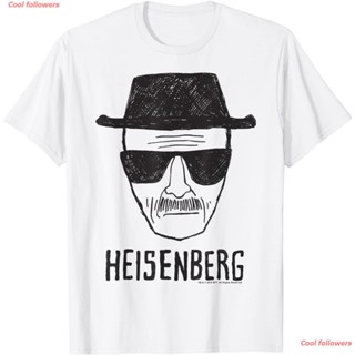 【hot tshirts】Cool followers เสื้อคู่ชายหญิง Breaking Bad Heisenberg Head Shot Sketch T-Shirt เสื้อยืด ผู้หญิง2022