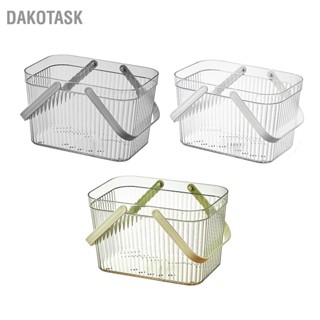  DAKOTASK ตะกร้าออแกไนเซอร์อาบน้ำที่มีสไตล์ล้างแถบความจุขนาดใหญ่อาบน้ำออแกไนเซอร์พร้อมที่จับสำหรับห้องน้ำ