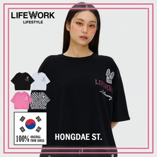 📦พร้อมส่ง Lifework - ของแท้ 100% - เสื้อยืดแขนสั้น แต่งกลิตเตอร์ ไม่ซ้ําใคร T-shirt
