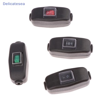 [Delicatesea] นวัตกรรมใหม่ และใช้งานได้จริง กันน้ํา และกันฝุ่น AC250V 10A 2-pin 3-pin สวิตช์ไฟแสดงสถานะ LED เปิด / ปิดเรือ สีดํา