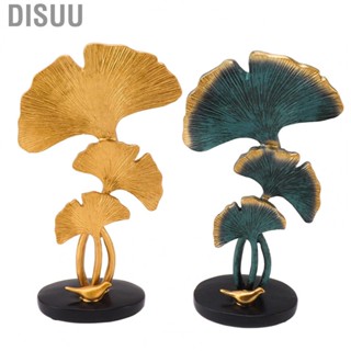 Disuu Leaf Decoration Resin  Slip Fade Modern Desktop Leaves Ornament Model for Living Room Hallway