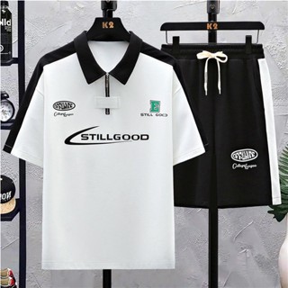 เสื้อยืดแขนสั้นลําลอง คอปก แฟชั่นฤดูร้อน สไตล์สปอร์ต สําหรับผู้ชาย และนักเรียนวัยรุ่น