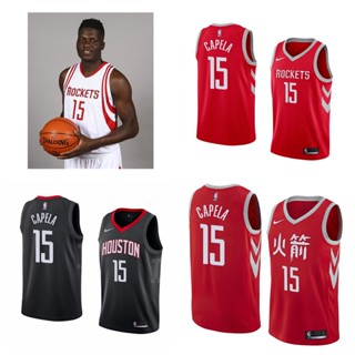 Houston Rockets #15 Clint Capela เสื้อสเวตเตอร์ของเสื้อบาสเก็ตบอล NBA Jersey