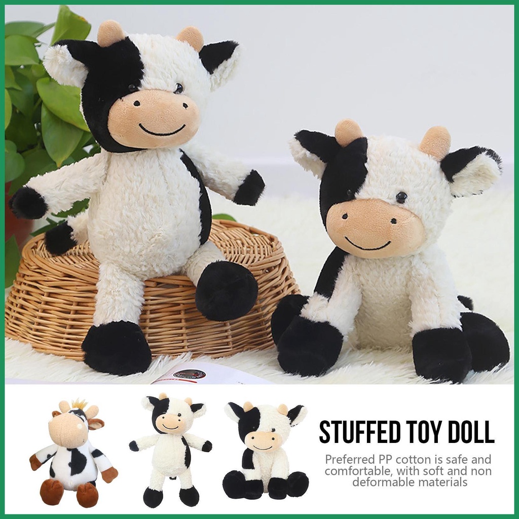 การ์ตูนตุ๊กตาลูกวัวราศีตุ๊กตาหมอนนอนตุ๊กตาวัวของเล่นประณีต