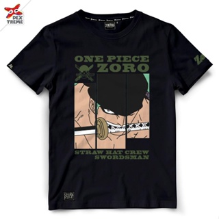 [S-5XL]เสื้อยืดวันพีช One Piece-1470 : ZORO : โซโล [สีดำ-สีเขียว]