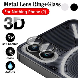 For Nothing Phone (2) 6.7inch 5G A065 nothing2 nothingTwo Camera Lens Ring Protector Aluminum Metal Tempered Glass  Back Cover Lens Cap