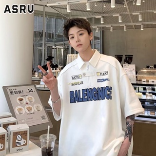 ASRV เสื้อโปโล การพิมพ์ตัวอักษรมาตรฐานใหม่ทั้งหมด 2023 ชายญี่ปุ่นในเสื้อโปโลแขนสั้นยอดนิยมของเยาวชน