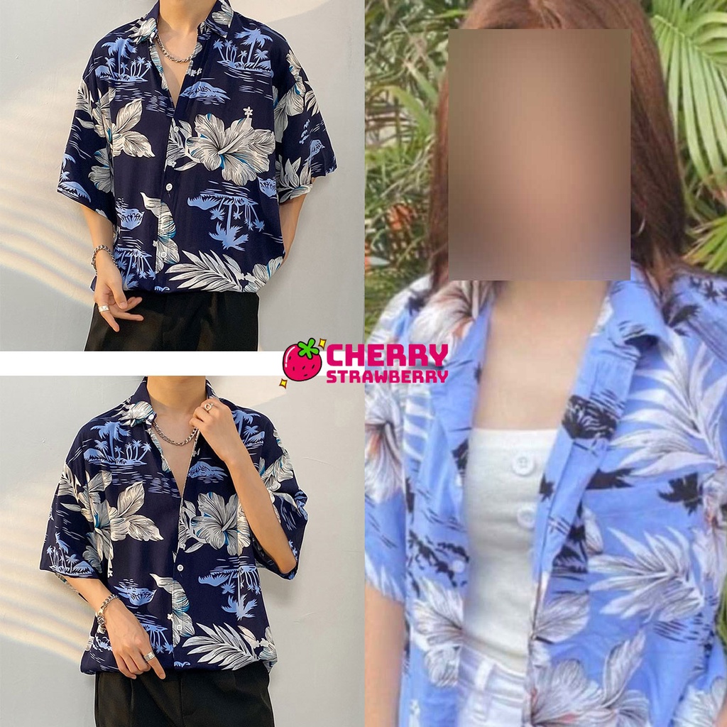 เสื้อลายดอกสงกรานต์-เสื้อเชิ้ตลายใหม่ล่าสุด-ผ้าราคาถูก-ใส่สบาย