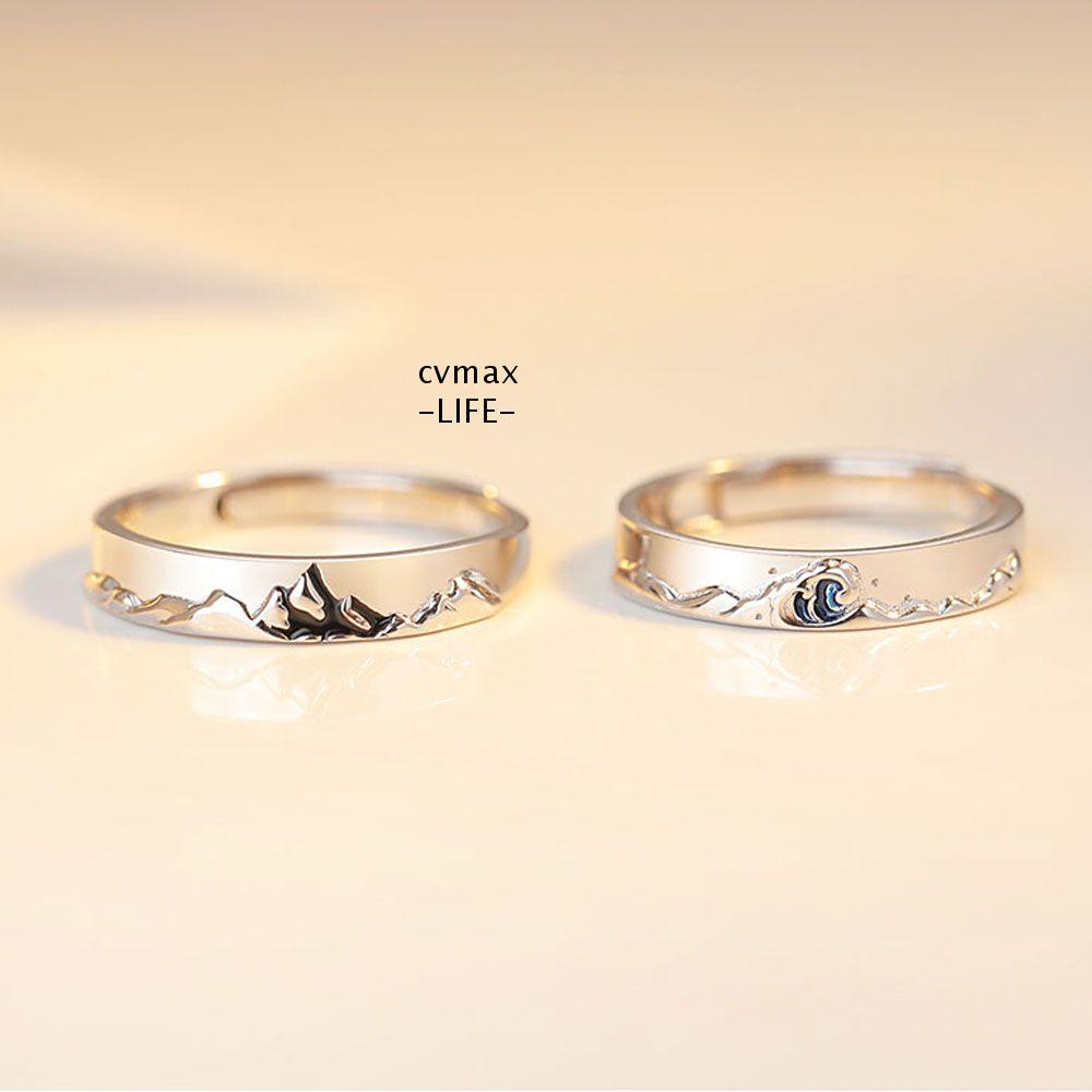 cvmax1-แหวนเงิน-s925-รูปภูเขา-และทะเล-ปรับได้-เครื่องประดับแฟชั่นคู่รัก-ของขวัญวันวาเลนไทน์-งานแต่งงาน-โรแมนติก-สําหรับผู้หญิง-ผู้ชาย