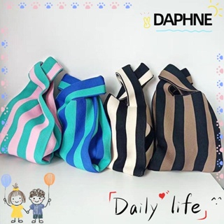 Daphne กระเป๋าถือ กระเป๋าสะพายไหล่ ผ้าถัก ขนาดเล็ก นํากลับมาใช้ใหม่ได้ สําหรับผู้หญิง