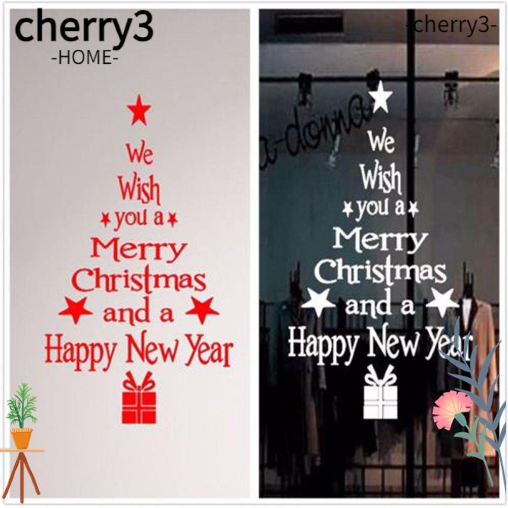 cherry3-สติกเกอร์โปสเตอร์-ลายต้นคริสต์มาส-กันน้ํา-สําหรับติดตกแต่งผนังบ้าน