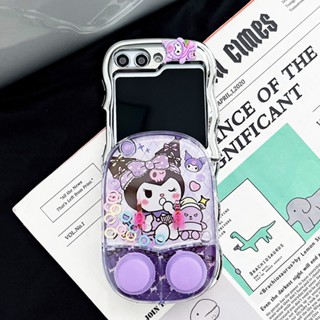 เคสโทรศัพท์มือถือ ป้องกัน ปิดด้านหลัง ลายการ์ตูนเกมคอนโซลน่ารัก สําหรับ Samsung Galaxy Z Flip 5 Z Flip 4 Z Flip 3 ZFlip3 ZFlip4 ZFlip5