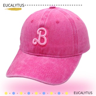 Eutus หมวกเบสบอลแฟชั่น ปักลายตัวอักษร สีชมพู ปรับได้ สําหรับตุ๊กตาบาร์บี้