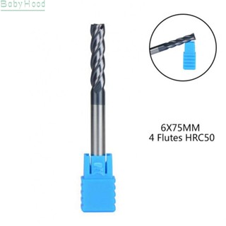 【Big Discounts】1pcs Solid Carbide End Mills Coat 4-Flute Router Bits HRC50 75mm Flat Bottom#BBHOOD