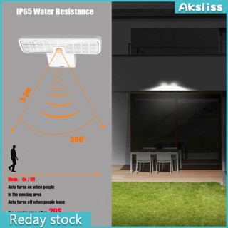 Aks โคมไฟติดผนัง Led พลังงานแสงอาทิตย์ หมุนได้ 360 องศา กันน้ํา พร้อมเซนเซอร์ตรวจจับการเคลื่อนไหว Pir