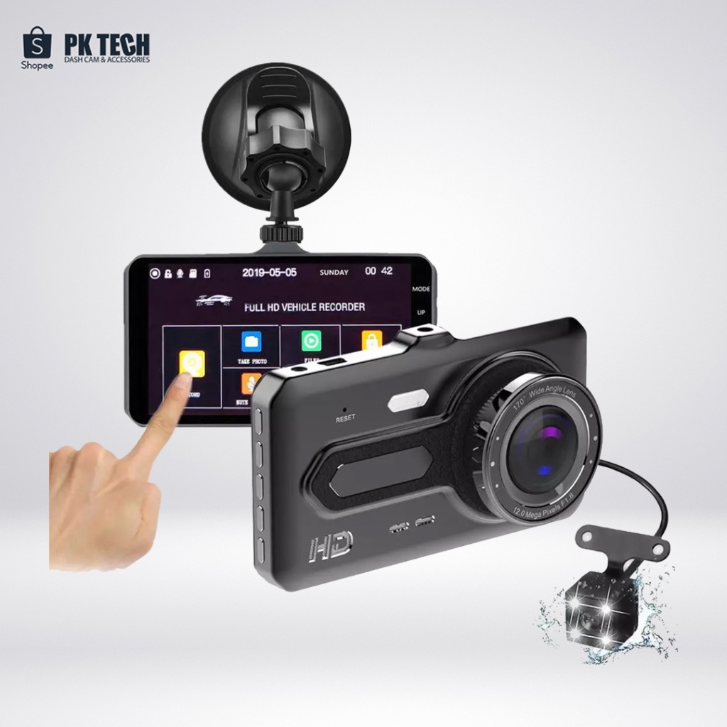 กล้องติดรถยนต์หน้าหลัง จอสัมผัส (Touchscreen) รุ่น T686 มีรีวิว ...