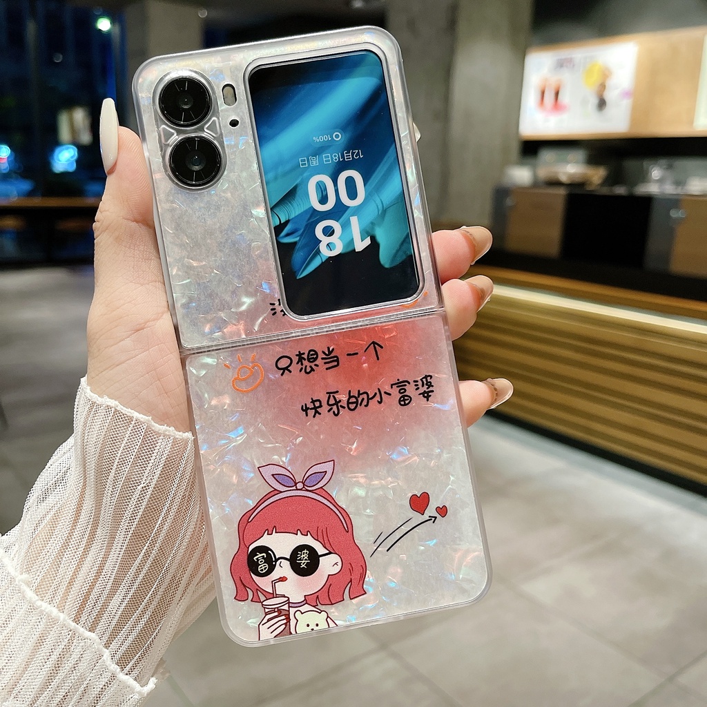 เคสโทรศัพท์มือถือแบบใส-ฝาพับ-กันกระแทก-สําหรับ-oppo-find-n2-flip-ins-n2flip