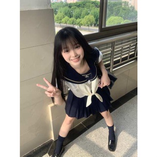 กระโปรงนักศึกษา กระโปรงนักเรียนทรงแคบ เอ็มartian Home JK Original ชุดกะลาสีชุดฤดูร้อนหญิงแขนสั้นชุดเครื่องแบบนักเรียนสไตล์โรงเรียนสไตล์ญี่ปุ่น