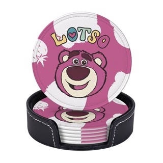 Lotso ที่รองแก้วหนัง ทรงกลม กันเปื้อน ป้องกันน้ําร้อนลวก สําหรับร้านอาหาร ห้องครัว สํานักงาน และอื่น ๆ 6 ชิ้น