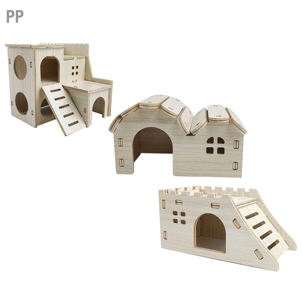 pp-ไม้บ้านหนูแฮมสเตอร์ของเล่นกัดหนูแฮมสเตอร์-hideout-house-สำหรับอุปกรณ์หนูแฮมสเตอร์