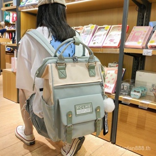 กระเป๋าเป้สะพายหลัง กระเป๋านักเรียน ขนาดใหญ่ จุของได้เยอะ สไตล์เกาหลี แฟชั่นฮาราจูกุ สําหรับผู้หญิง 2023