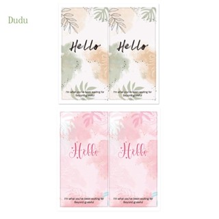Dudu สติกเกอร์ฉลาก ลายใบไม้ สไตล์คลาสสิก สําหรับติดตกแต่งร้านค้าปลีกออนไลน์