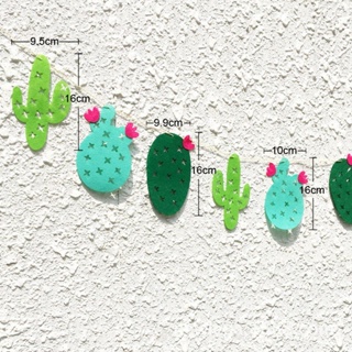 Non-woven Fabrics Cactus Garland Banner Bunting Party Favors Home Decor Clearance sale