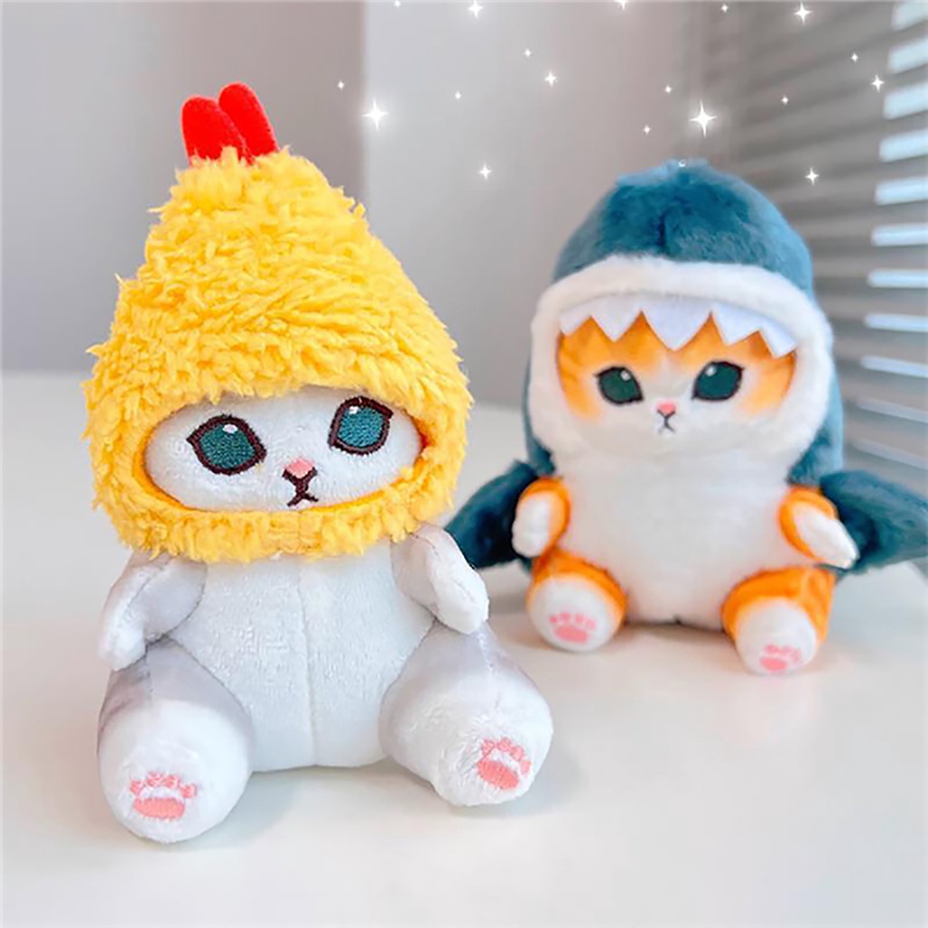 15cm-cute-shark-cat-fried-shrimp-cat-plush-doll-pendant-dolls-beautiful-room-car-bag-decoration-pendant-christmas-gifts-keychain