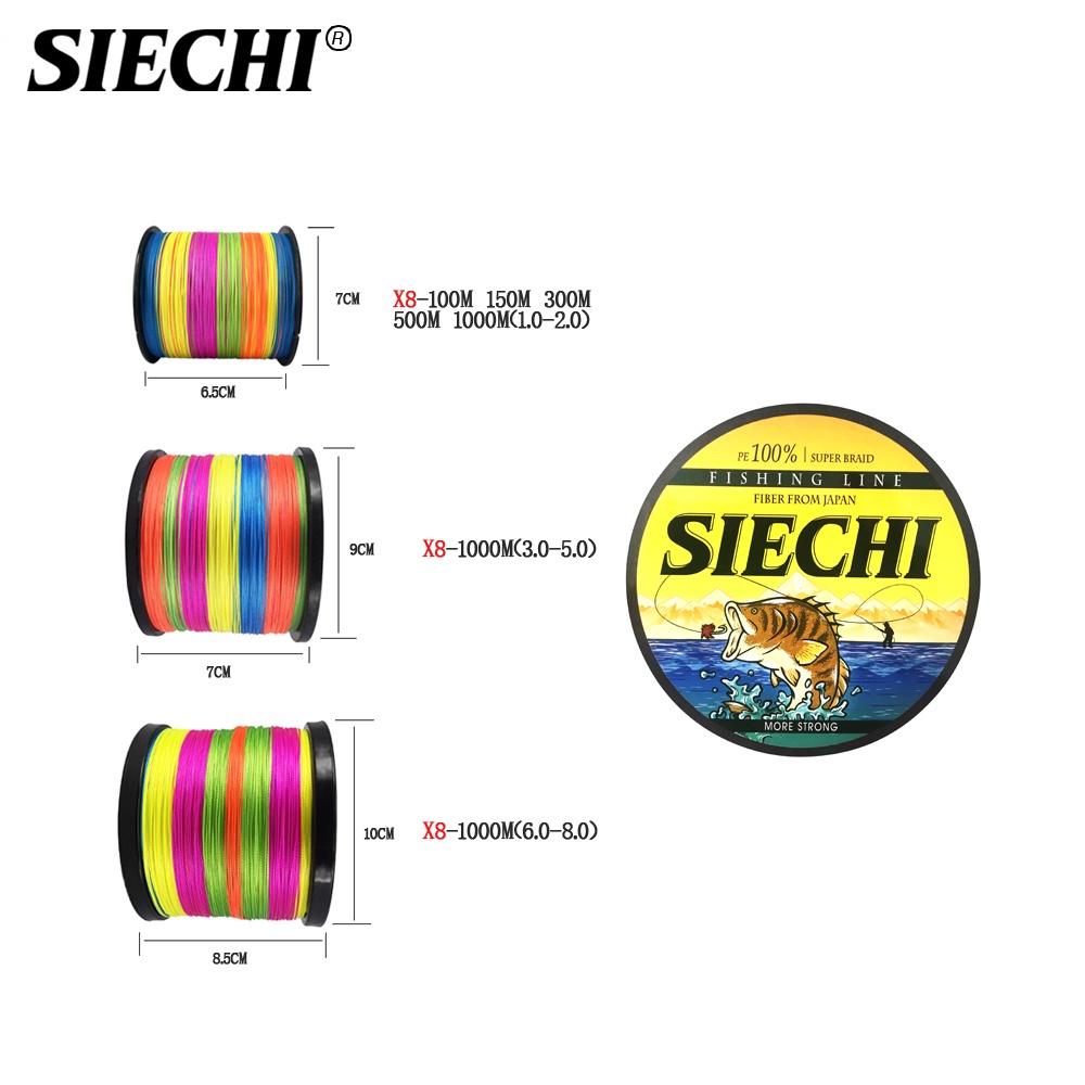 siechi-ขายดี-300-ม-amp-500-ม-amp-1000-ม-ส่งฟรี-สายเบ็ดตกปลา-pe-แบบถัก-แข็งแรงมาก-สไตล์ญี่ปุ่น-20-80lb