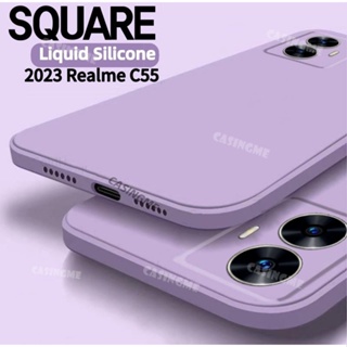 เคสโทรศัพท์ซิลิโคน TPU แบบนิ่ม ทรงสี่เหลี่ยม กันกระแทก สําหรับ Realme C55 2023 Realme C55 NFC C33 C 55 55C RealmeC55 4G 5G