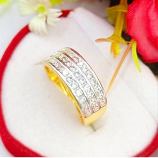 DIDGO2  W70  แหวนแฟชั่น*** แหวนฟรีไซส์** แหวนทอง แหวนใบมะกอกหน้าขาว แหวนทองชุบ แหวนทองสวย