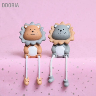  DDORIA 2 ชิ้นรถแดชบอร์ดตกแต่งเรซิ่นสนุกการ์ตูนเครื่องประดับสัตว์น่ารักสำหรับของขวัญภายในรถยนต์