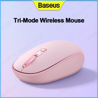 Baseus เมาส์บลูทูธไร้สาย 2.4G ออกแบบตามสรีรศาสตร์ เสียงเงียบ สําหรับโน้ตบุ๊ก แล็ปท็อป แท็บเล็ต คอมพิวเตอร์ พีซี