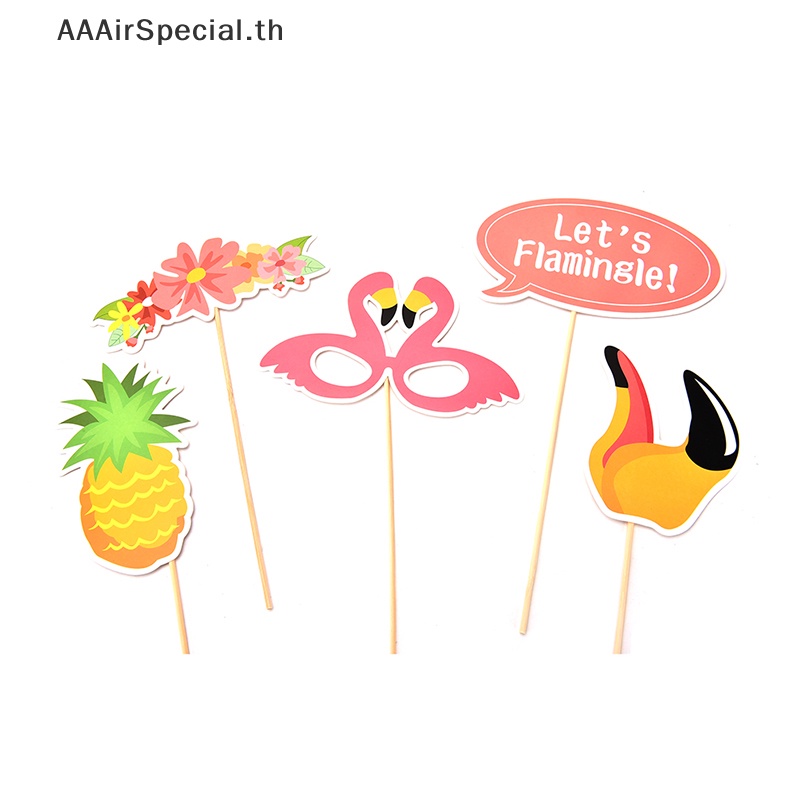 aaairspecial-พร็อพถ่ายรูป-รูปนกฟลามิงโก้-สไตล์ฮาวาย-แฟชั่นฤดูร้อน-21-ชิ้น