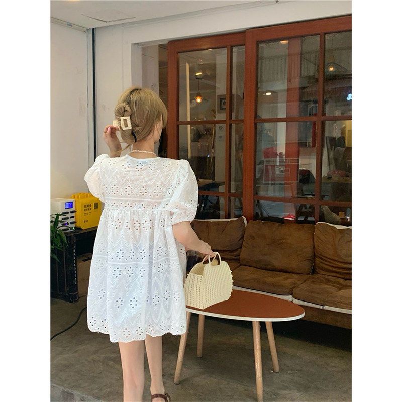 เสื้อยืดแขนสั้นสไตล์เกาหลีสําหรับผู้หญิง-คอวี-เสื้อเชิ้ต